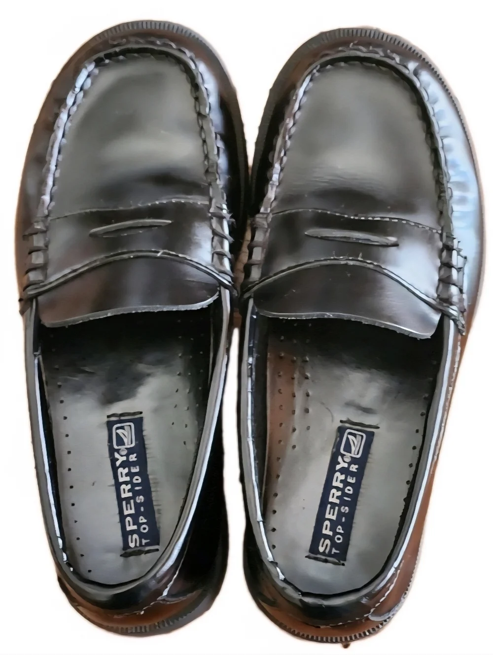 Sperry Colton Penny Loafers Boys 13.5 Black Leather School Uniform Dress Shoes